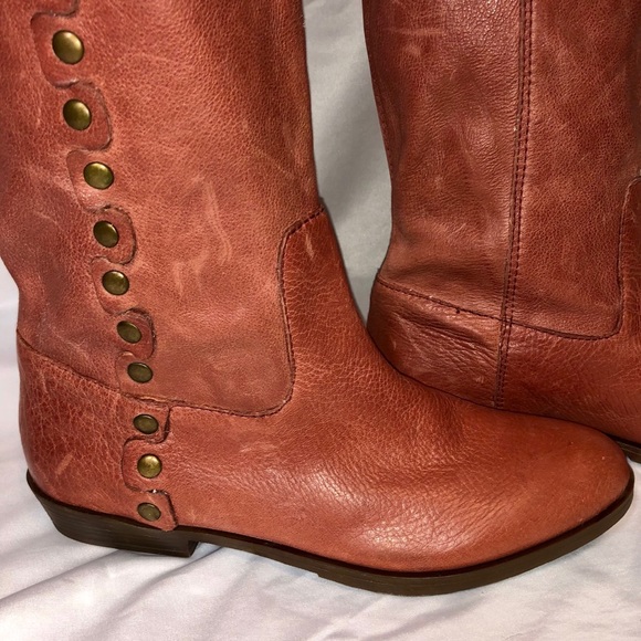 Nine West Blush Rose Leather Boots - Picture 4 of 16